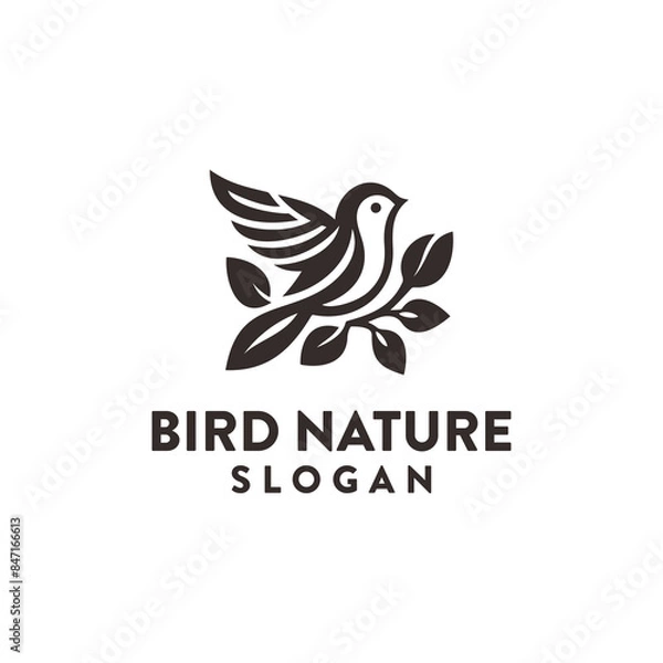 Fototapeta Bird nature logo vector design template