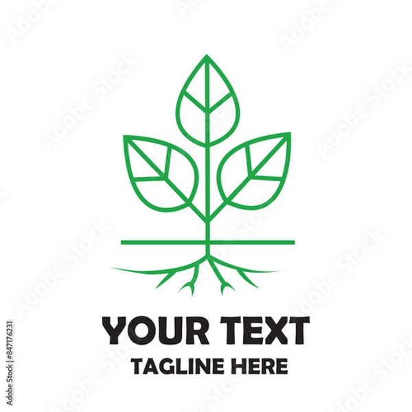 Obraz eco friendly logo design