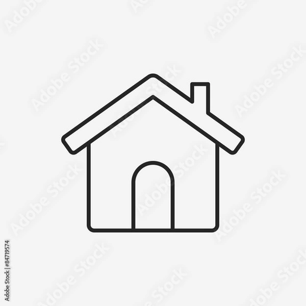 Fototapeta web home line icon