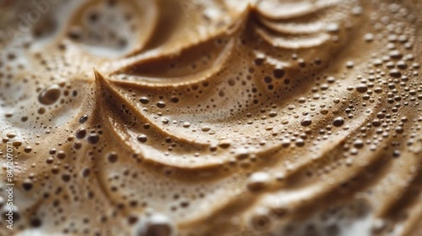 Fototapeta close-up shot of espresso foam, 