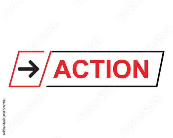 Fototapeta action button on white background. action button sign