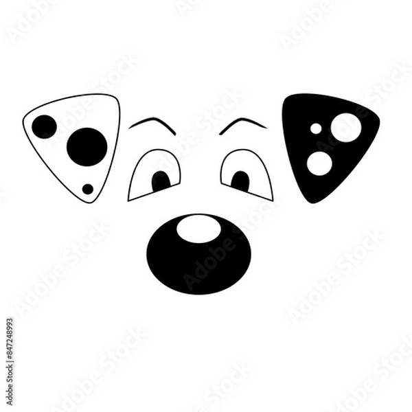 Obraz Dog face illustration