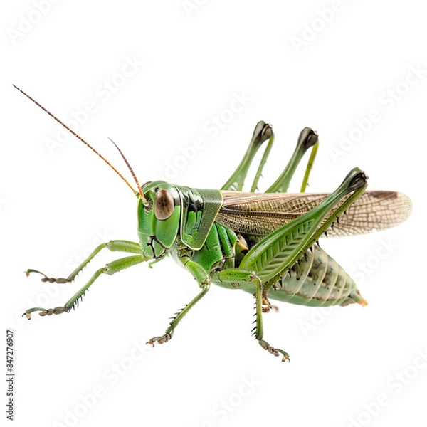 Fototapeta grasshopper on a white background, PNG
