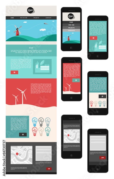 Fototapeta Business cards interface vector