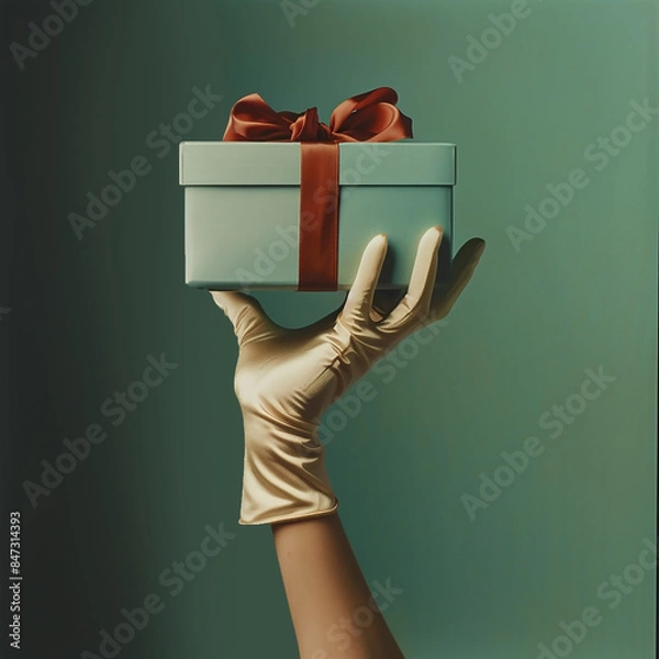 Obraz Hand holding a gift 