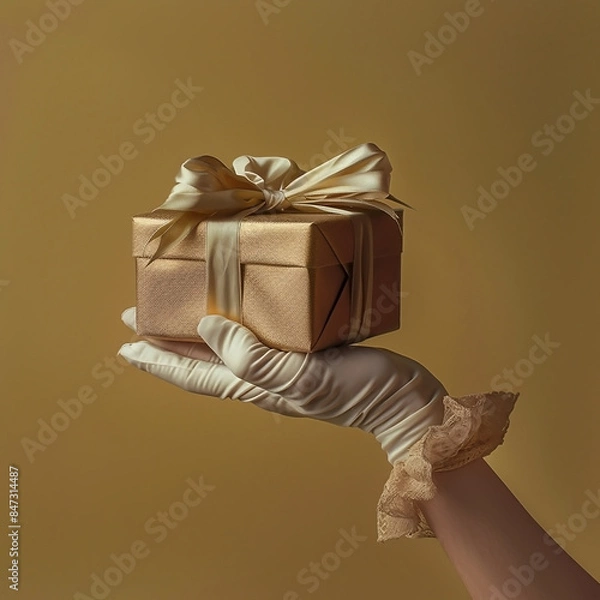 Obraz Hand holding a gift 
