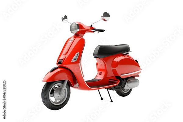 Obraz Red Scooty Scooter (PNG) isolated on transparent background