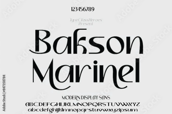 Obraz Elegant alphabet letters font and number. Classic Lettering Minimal Fashion Designs. Typography modern serif fonts decorative vintage design concept. vector illustration