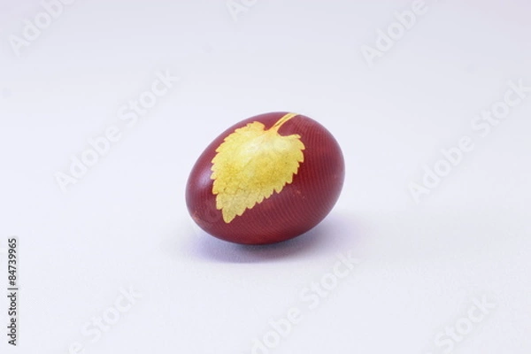 Obraz пасхальные яйца на тарелке