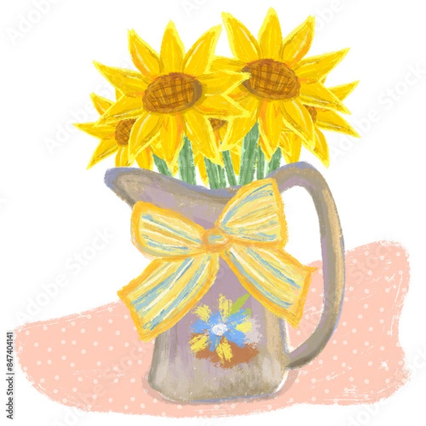 Obraz sunflower in summer background 