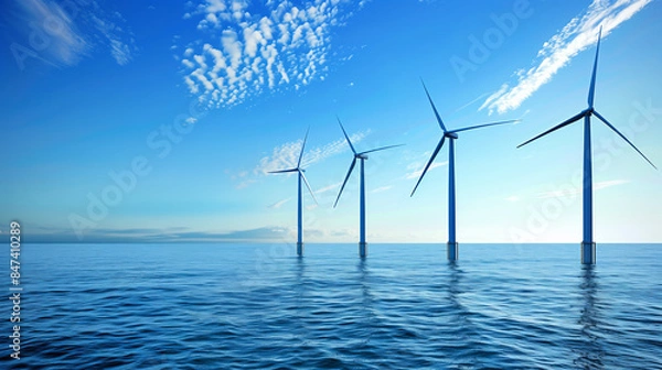 Obraz offshore wind power,洋上風力発電