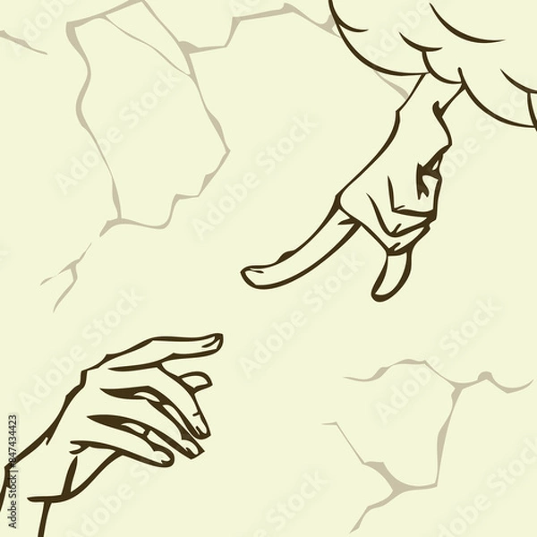 Fototapeta Play god vector illustration