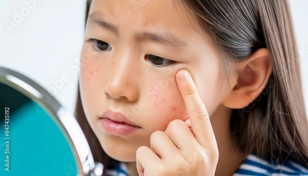 Obraz ニキビに悩む女の子