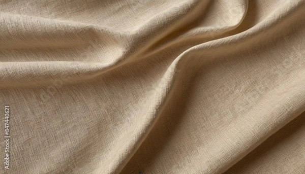 Fototapeta Timeless Beauty: White Linen Canvas Background