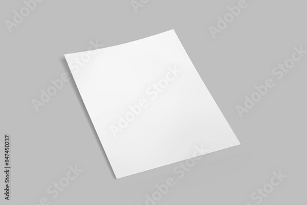 Obraz A4 Paper 3D Rendering for mockup