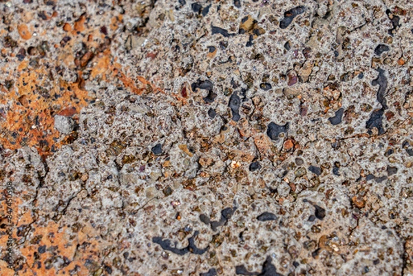 Fototapeta Oxidized olivine in weathered basalt, Waimea Canyon Basalt / Napali Member / Lava flows, Kauai, Hawaii