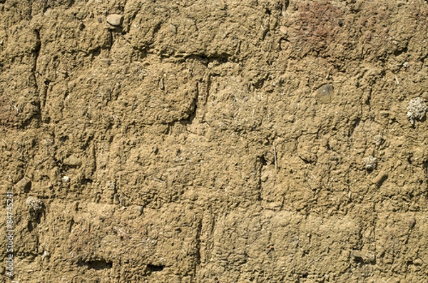 Obraz Old adobe wall closeup