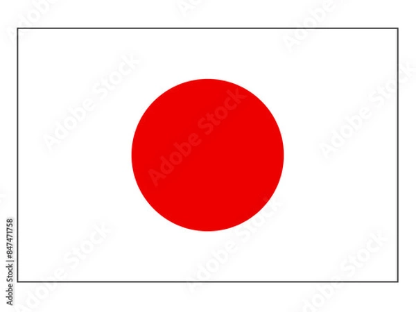 Obraz シンプルな日本国旗