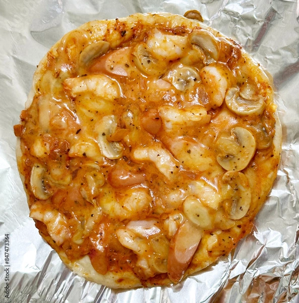 Fototapeta Seafood Pizza