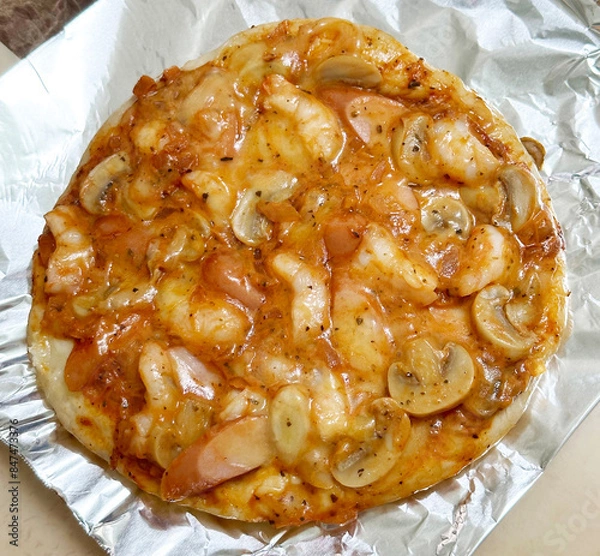 Fototapeta Seafood Pizza