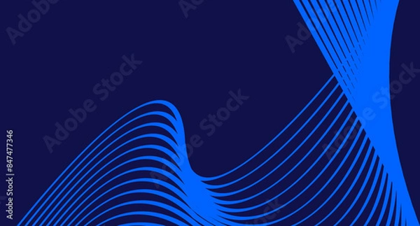 Obraz BLUE LINE ABSTRACT BACKGROUND VECTOR ART	