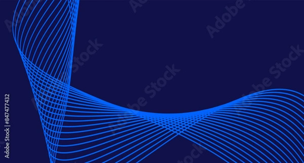 Obraz BLUE LINE ABSTRACT BACKGROUND VECTOR ART	