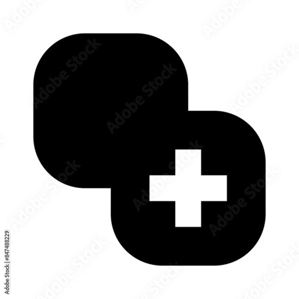 Obraz unite black glyph icon