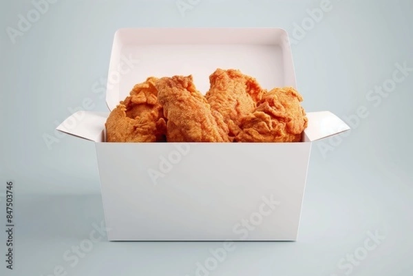 Obraz fried chicken in the box by generated ai
