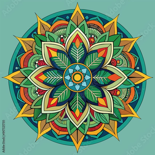 Obraz Colorful mandala vector art