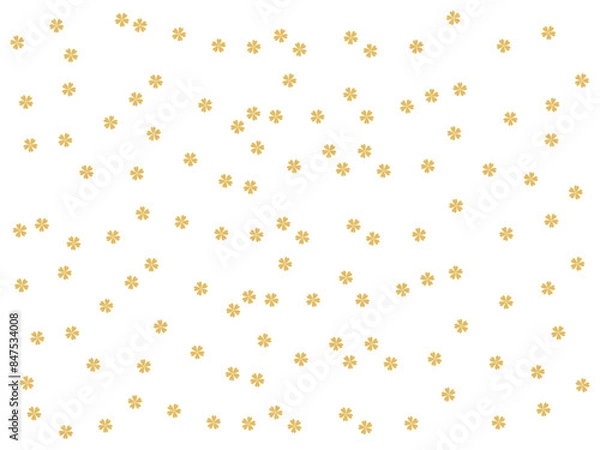 Fototapeta 小桜　日本伝統柄　シームレスの和柄素材　カラー:金バージョン