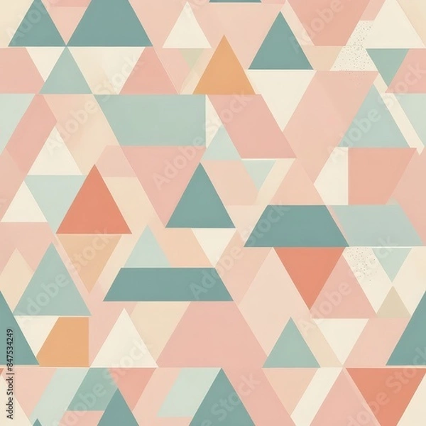 Fototapeta Abstract Geometric Pattern with Pastel Colors.