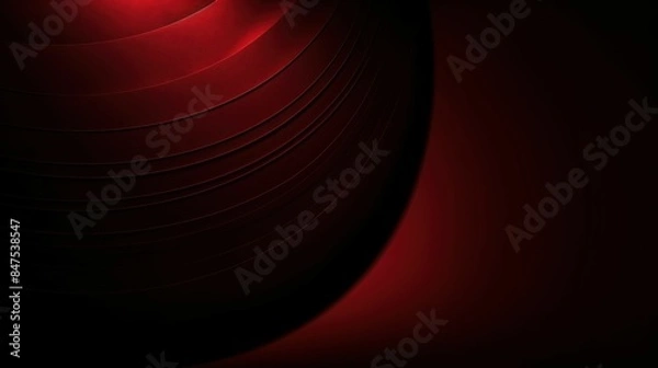 Fototapeta Abstract Red Wave - Modern Background
