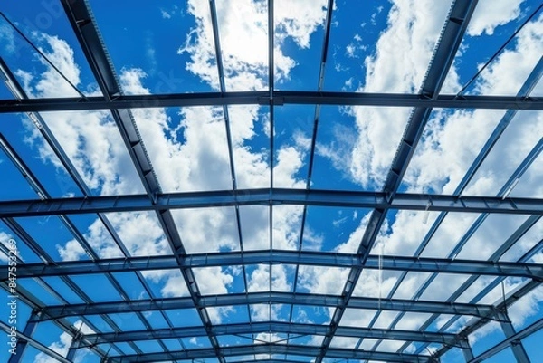 Fototapeta Steel Framework Under Sky