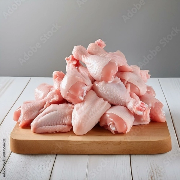 Obraz fresh chicken meat on white background