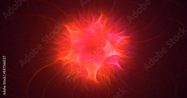 Obraz 3D manual rendering abstract colorful fractal light background. Its not AI Generatd illustration.