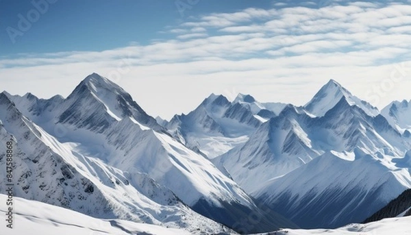 Obraz 【リアルな風景】壮大な雪山の壁紙