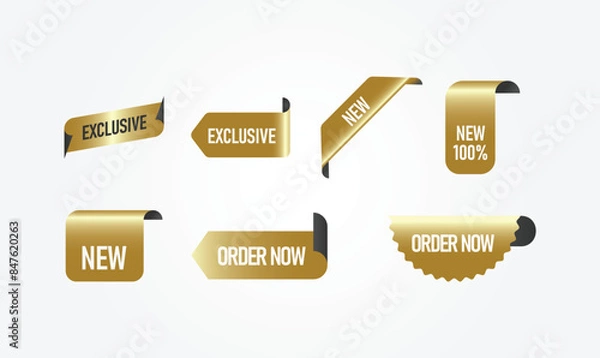 Fototapeta Gradient Design Modern Luxury Badge Bundle