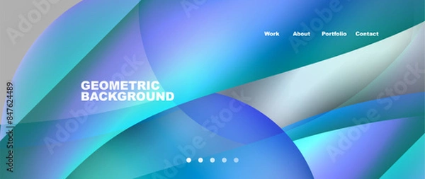 Obraz Dynamic flowing shapes concept design composition. Vector Illustration For Wallpaper, Banner, Background, Card, Book Illustration, landing page