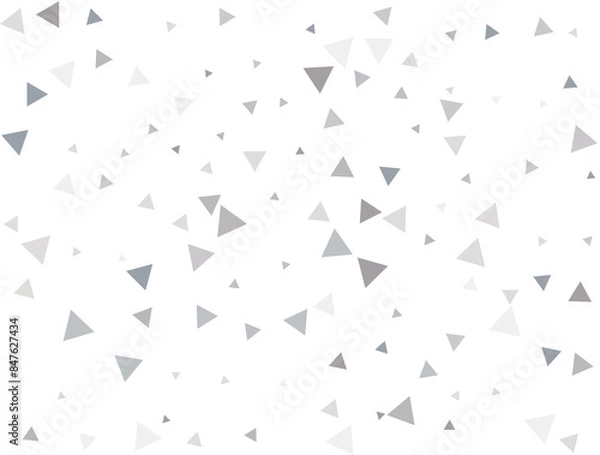 Fototapeta Silver Triangular Confetti