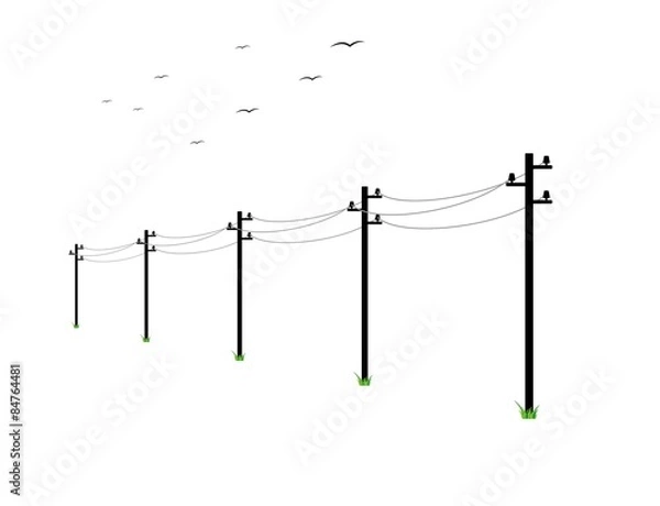 Obraz high voltage power lines