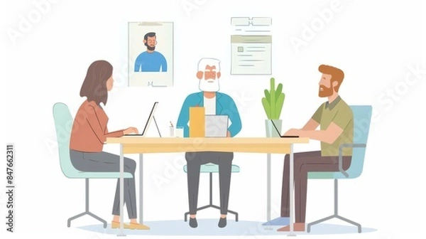 Obraz Teamwork in an office