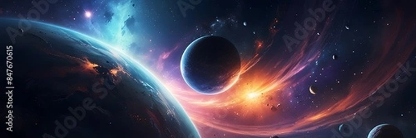 Obraz earth and sun, ai generated