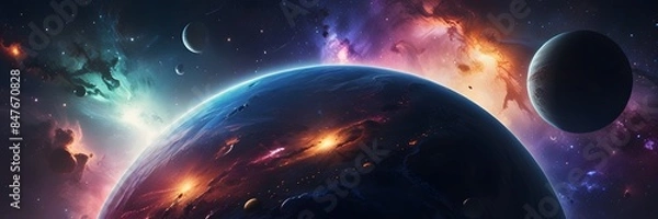 Obraz planet in space, ai generated