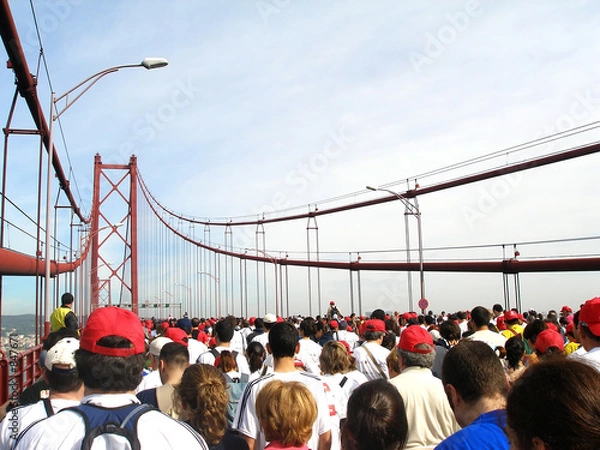 Obraz running the bridge marathon
