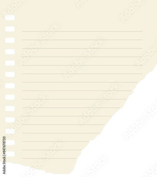 Obraz Paper Torn Notebook Element