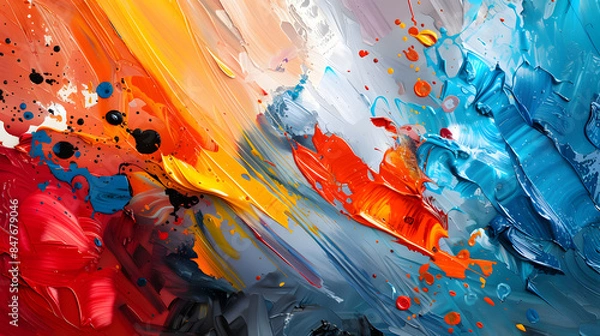 Fototapeta Abstract art Painting Oil color painting. Generative AI.