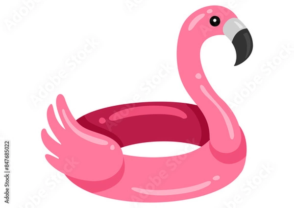 Obraz Pink flamingo inflatable pool float