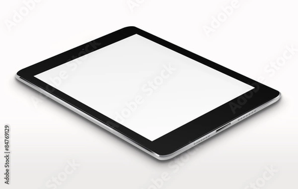 Obraz Realistic tablet computer with blank screen.