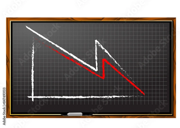 Obraz Graph Showing Recession
