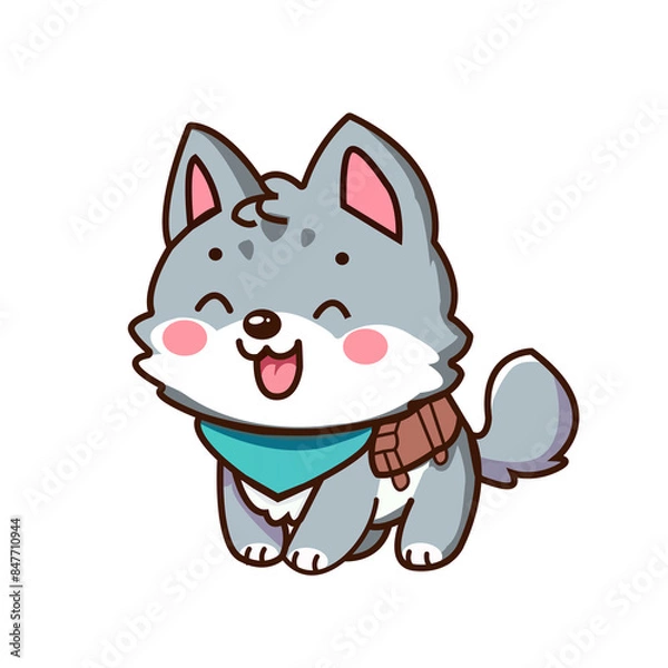 Fototapeta The traveling wolf